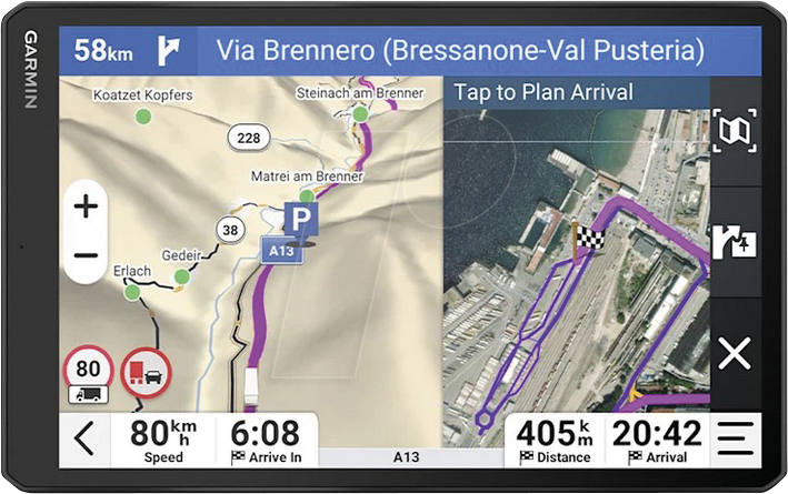 Thumbnail - GARMIN LGV1020 - LKW-Navigation - Dezl LGV1020 MT-D, 8'' (25,4 cm), EU (46 Länder)
