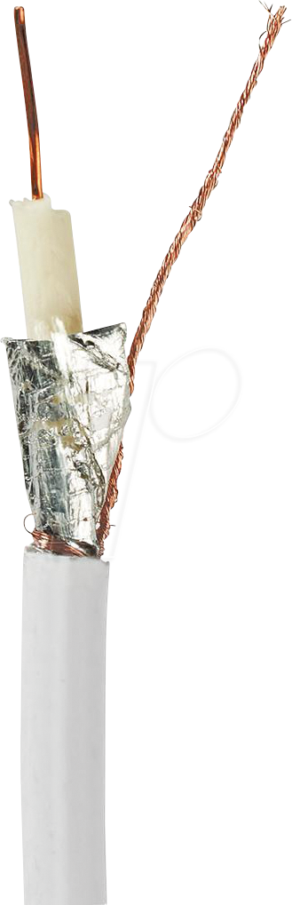 N CSBR4010WT1000 - Antennenkabel auf Rolle, RG6T, 100.0m, Weiss