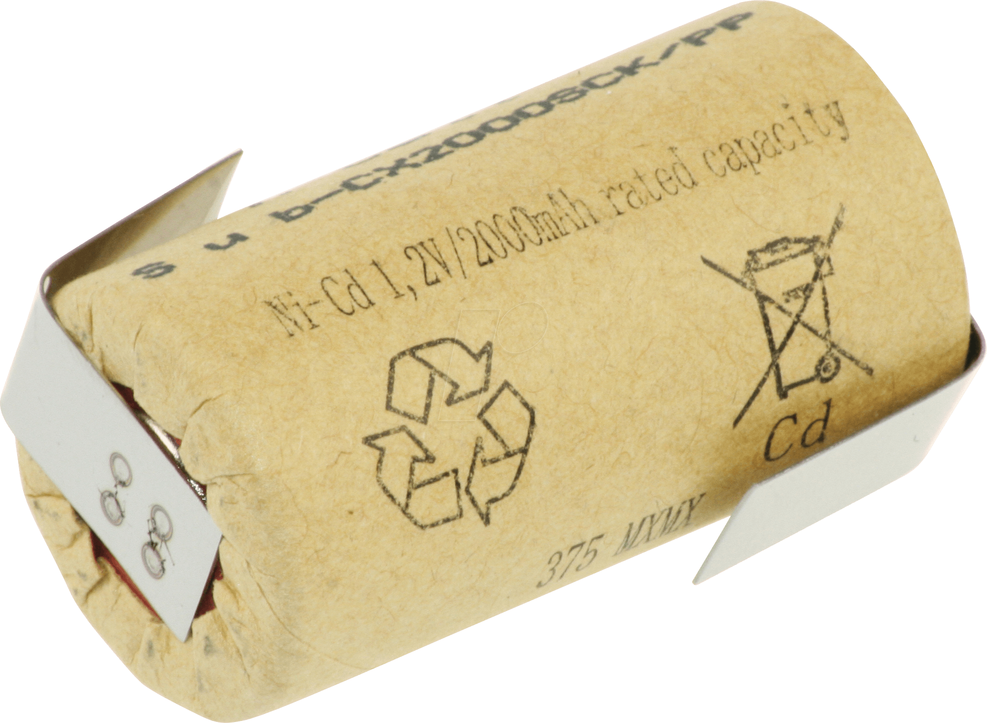 XC 135385 SC PZ - Industriezelle, NiCd, Sub-C, 1,2 V, 2000 mAh, Z-Lötfahnen