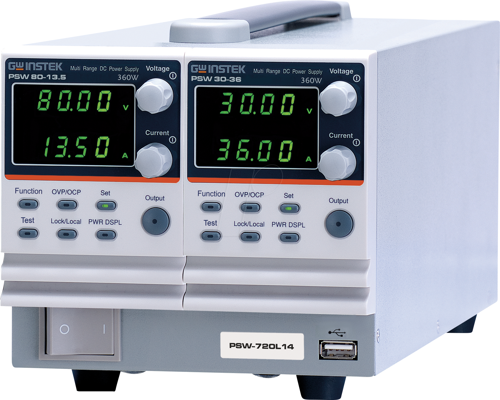 PSW-720L22 - Labornetzgerät, 2 Kanäle, 40/40 V, 720 W, LAN, USB, programmierb