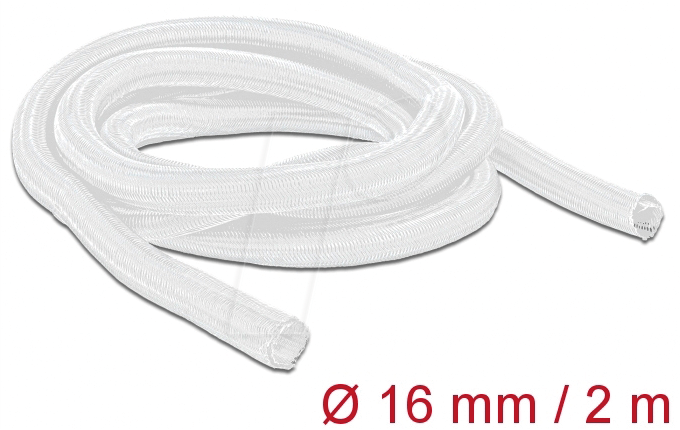 DELOCK 20699 - Geflechtschlauch selbstschließend 2 m x 16 mm weiß