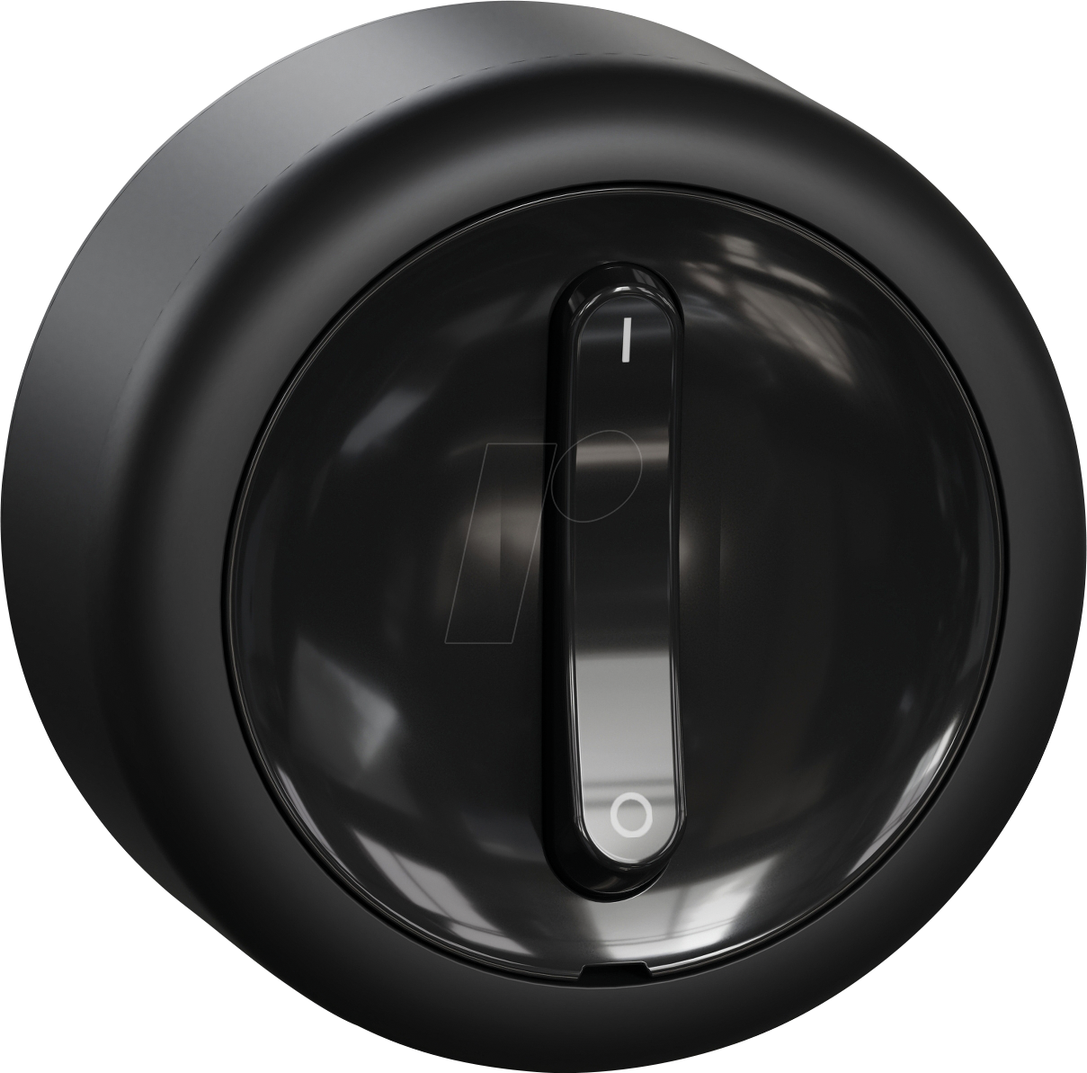 ELSO WDE015907 - Ausschalter, 2-polig, Aufputz komplett, schwarz, rund, Renova