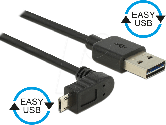 Thumbnail - DELOCK 83848 - USB 2.0 Kabel, EASY A Stecker auf Micro B Stecker, 1 m
