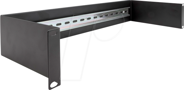 DELOCK 66884 - 19'' Hutschienenpanel, 2 HE, schwarz