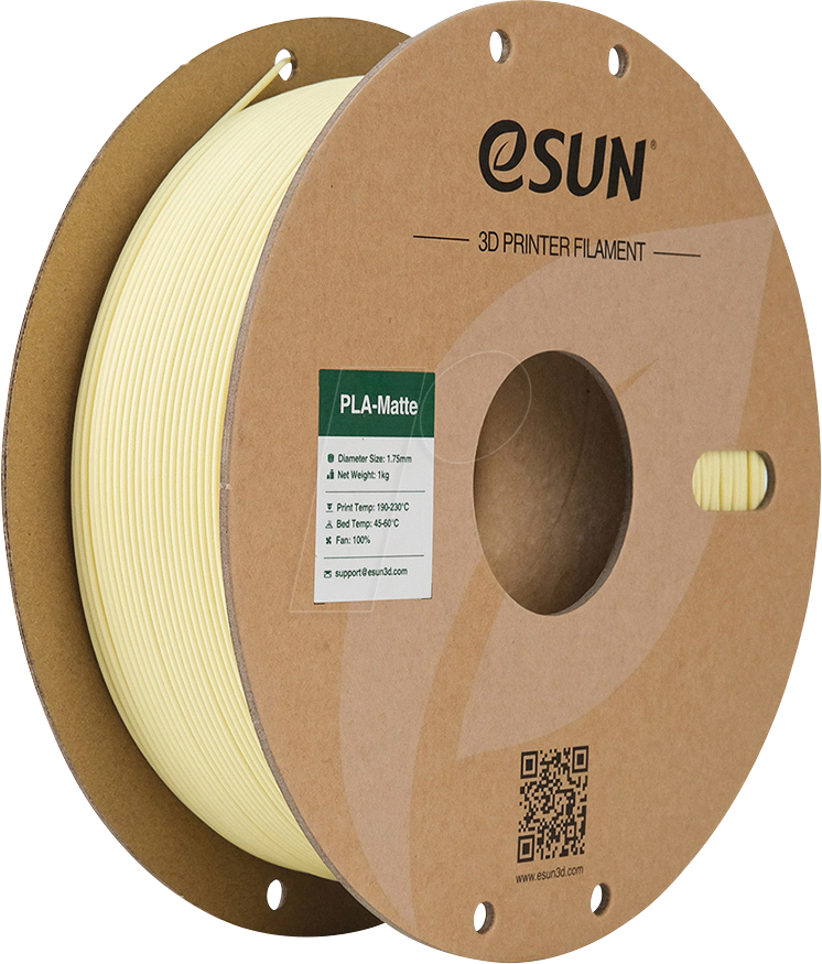 ESUN 72201835 - Filament, PLA-Matt, 1,75 mm, mandelgelb, 1 kg