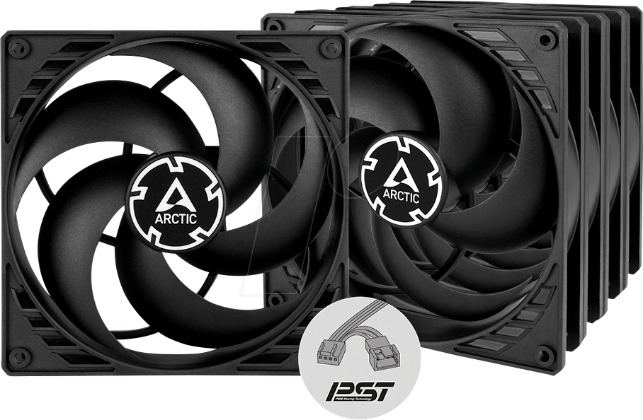 Thumbnail - ARCTIC 01600 - Arctic Gehäuselüfter P14 PWM PST Black, 140mm, 5er Pack