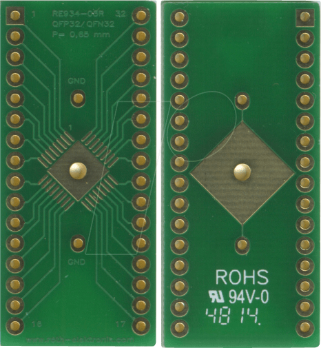 RE 934-03R - Multiadapter QFP32 & QFN32 P=0,65 mm RM 2,54 mm