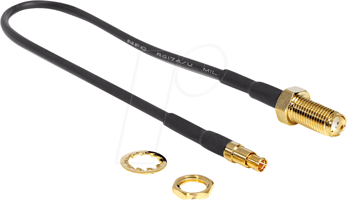 DELOCK 88484 - WLAN Kabel, SMA Einbaubuchse, TS-9