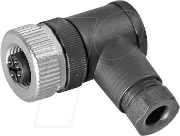 L2W 200200-02 - M12 Steckverbinder A-kodiert, Buchse, gewinkelt, für 24V DC