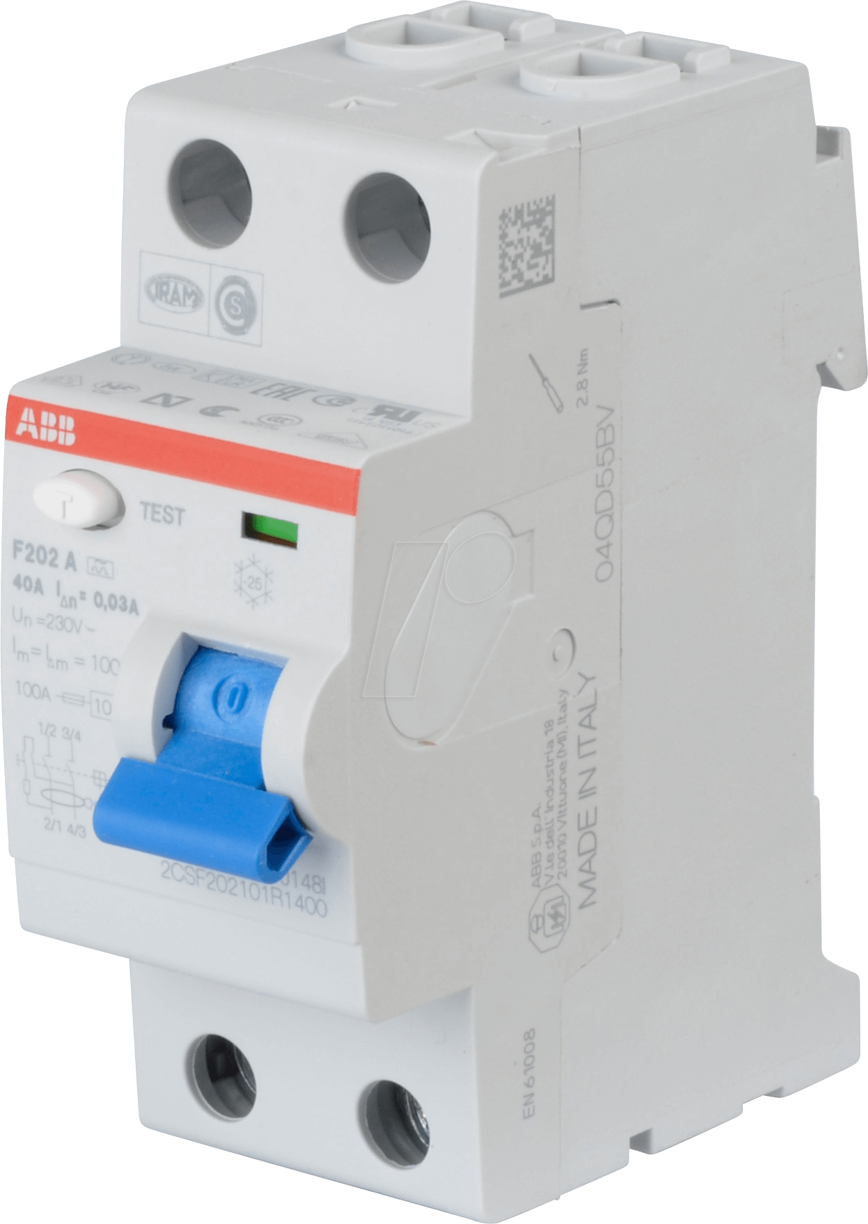 Thumbnail - ABB F202A-4003 - Fehlerstromschutz-Schalter, Typ A, 40 A
