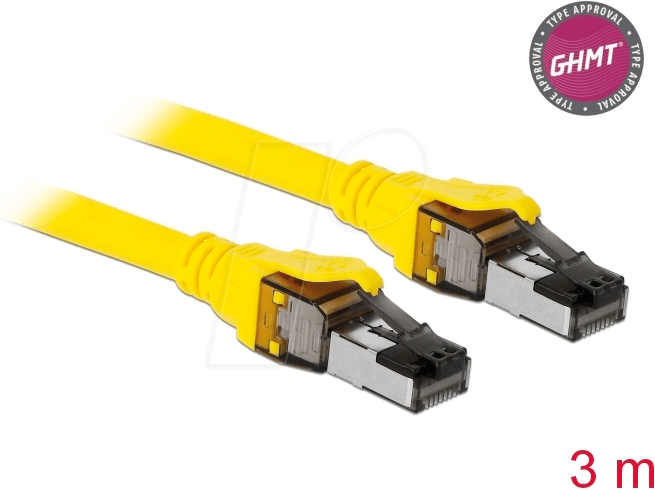 DELOCK 86583 - Patchkabel Cat.8.1 S/FTP, 3 m, gelb