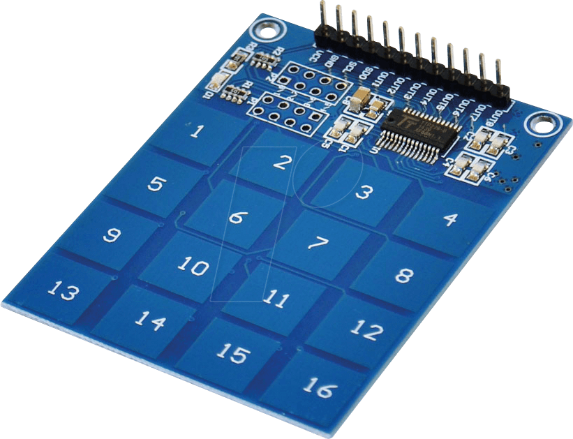 DEBO TOUCH 16CH - Entwicklerboards - Touch-Pad, 16 Tasten, kapazitiv, TTP229