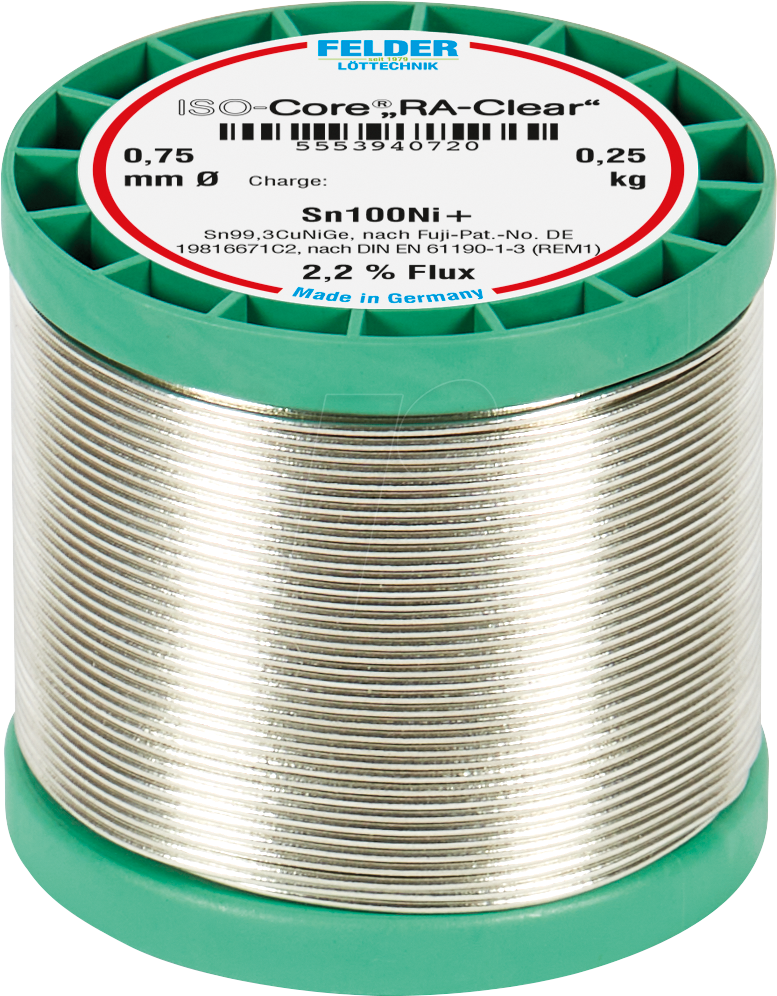 LZ F7 BF 0,7 250 - Lötzinn bleifrei mit Kupferanteil,Ø 0,75 mm, 250 g