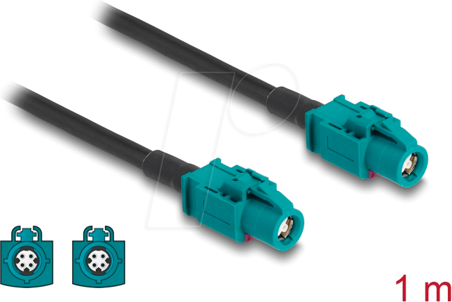 DELOCK 90680 - HF-Kabel, HSD Z Buchse zu HSD Z Buchse