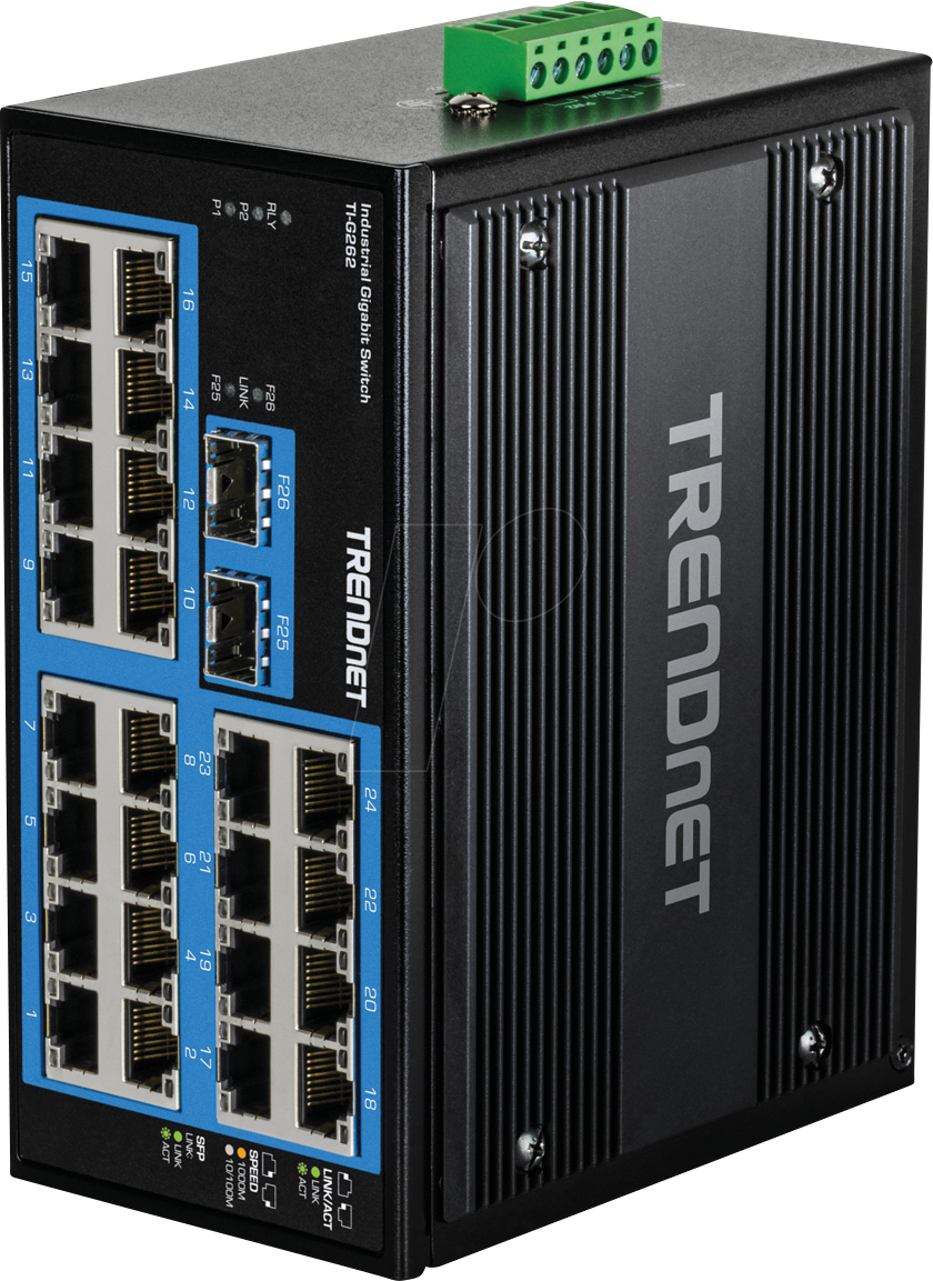 Thumbnail - TRN TI-G262 - Switch, 26-Port, Gigabit Ethernet, SFP, PoE+