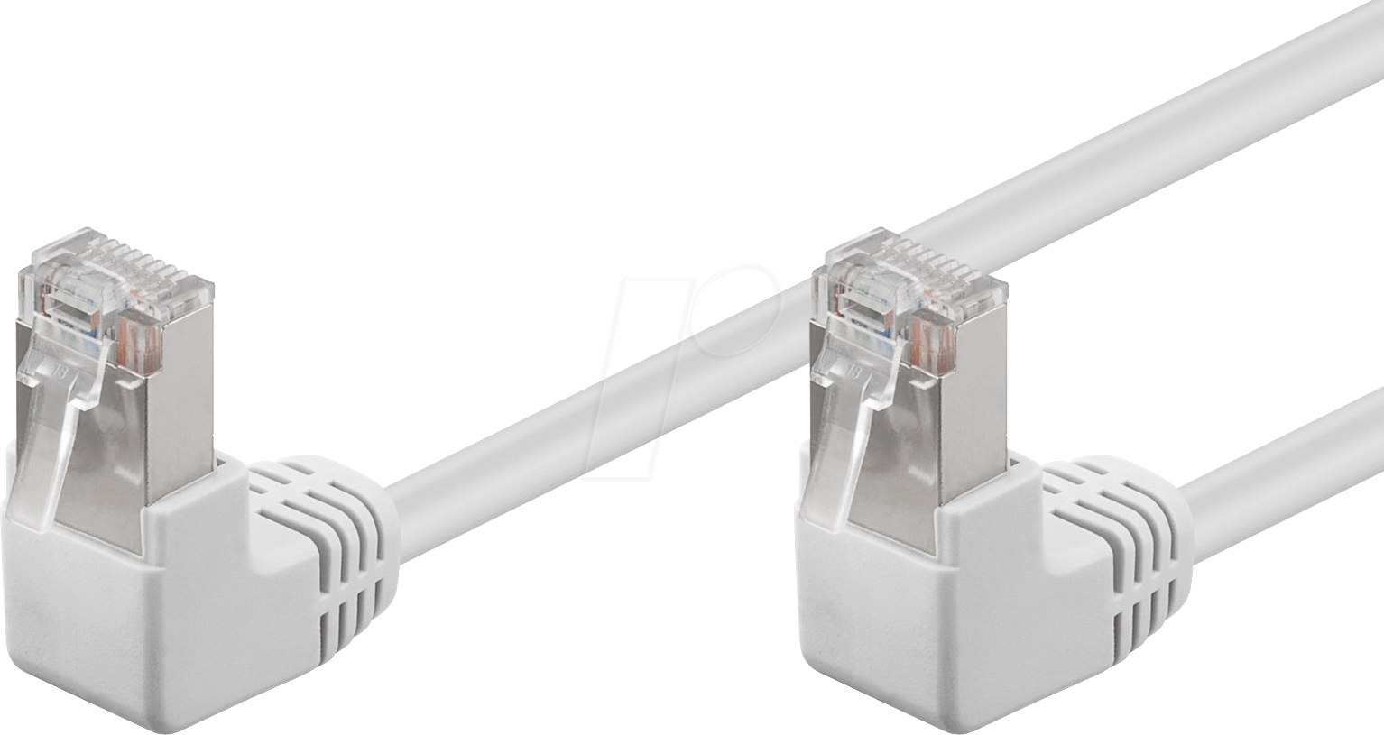 PK-C5 1WS2XAGW - 1 m Cat.5e Patchkabel,2x90° Stecker, weiß