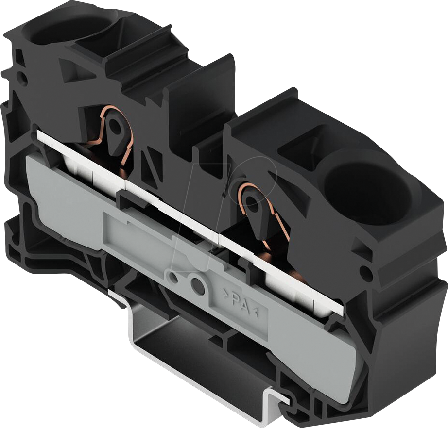 WAGO 2016-1205 - Durchgangsklemme, 2-Leiter, Ø 0,5 - 16,0 mm, schwarz