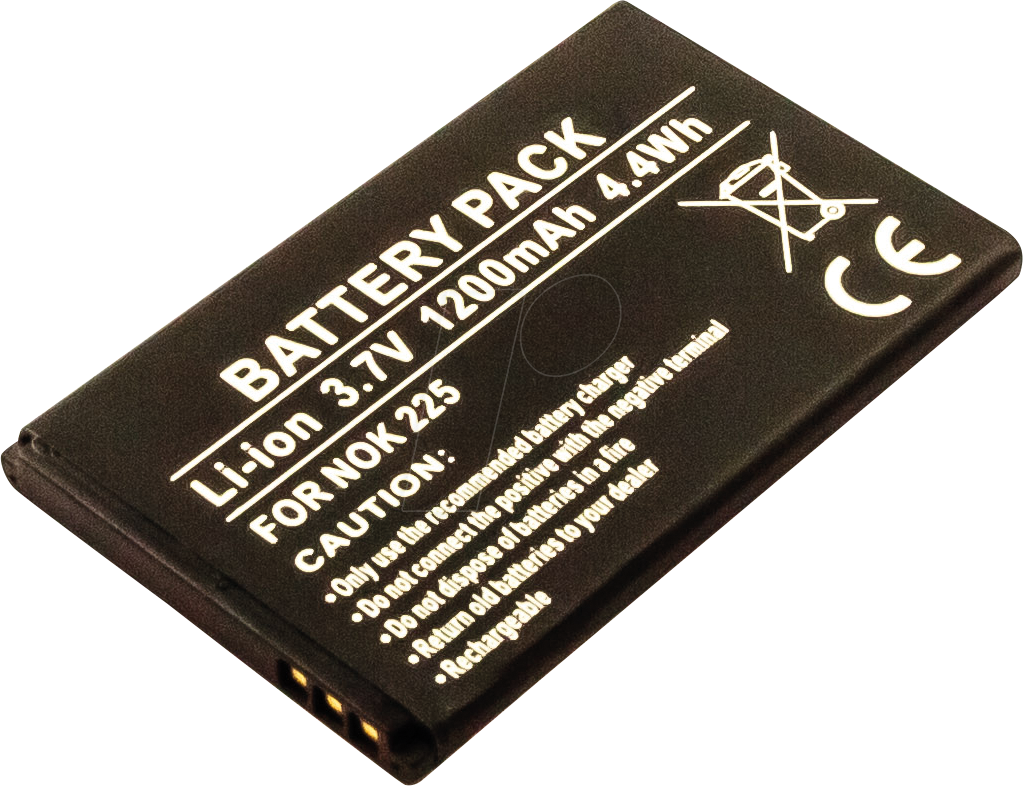 AKKU 10898 - Smartphone-Akku für Nokia-Geräte, Li-Ion, 1200 mAh