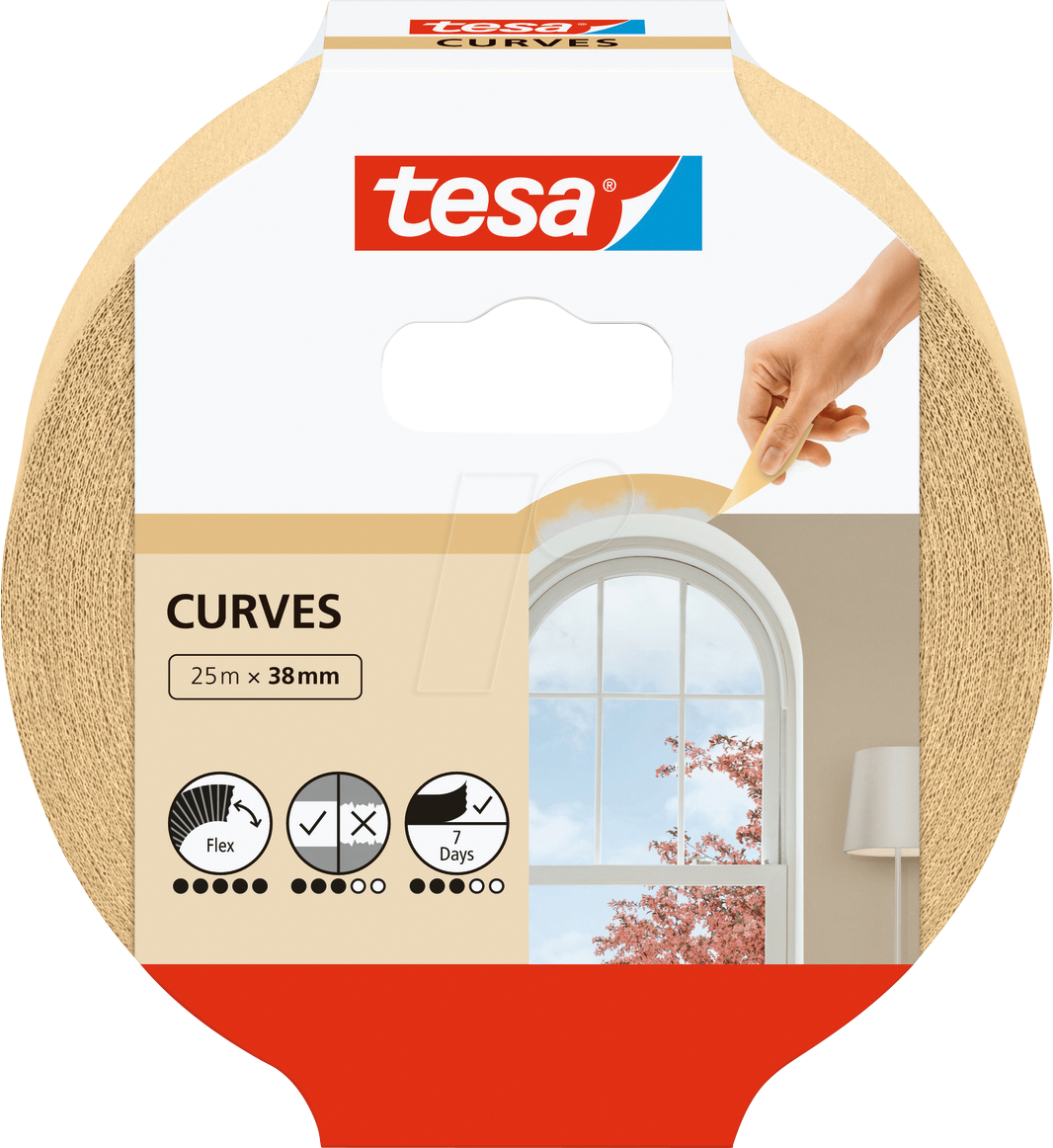 TESA 56534 - Malerband Kurven, 25 m x 38 mm