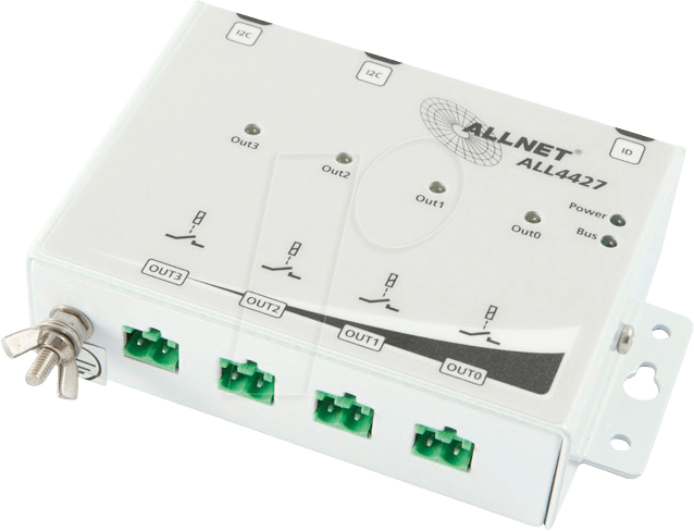 Thumbnail - ALLNET ALL4427 - Relaismodul 4 Port 250V / 10A im Metall-Gehäuse ALL4427