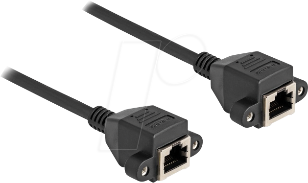 DELOCK 80199 - RJ50 Verlängerungskabel Buchse / Buchse, S/FTP, 1 m, schwarz