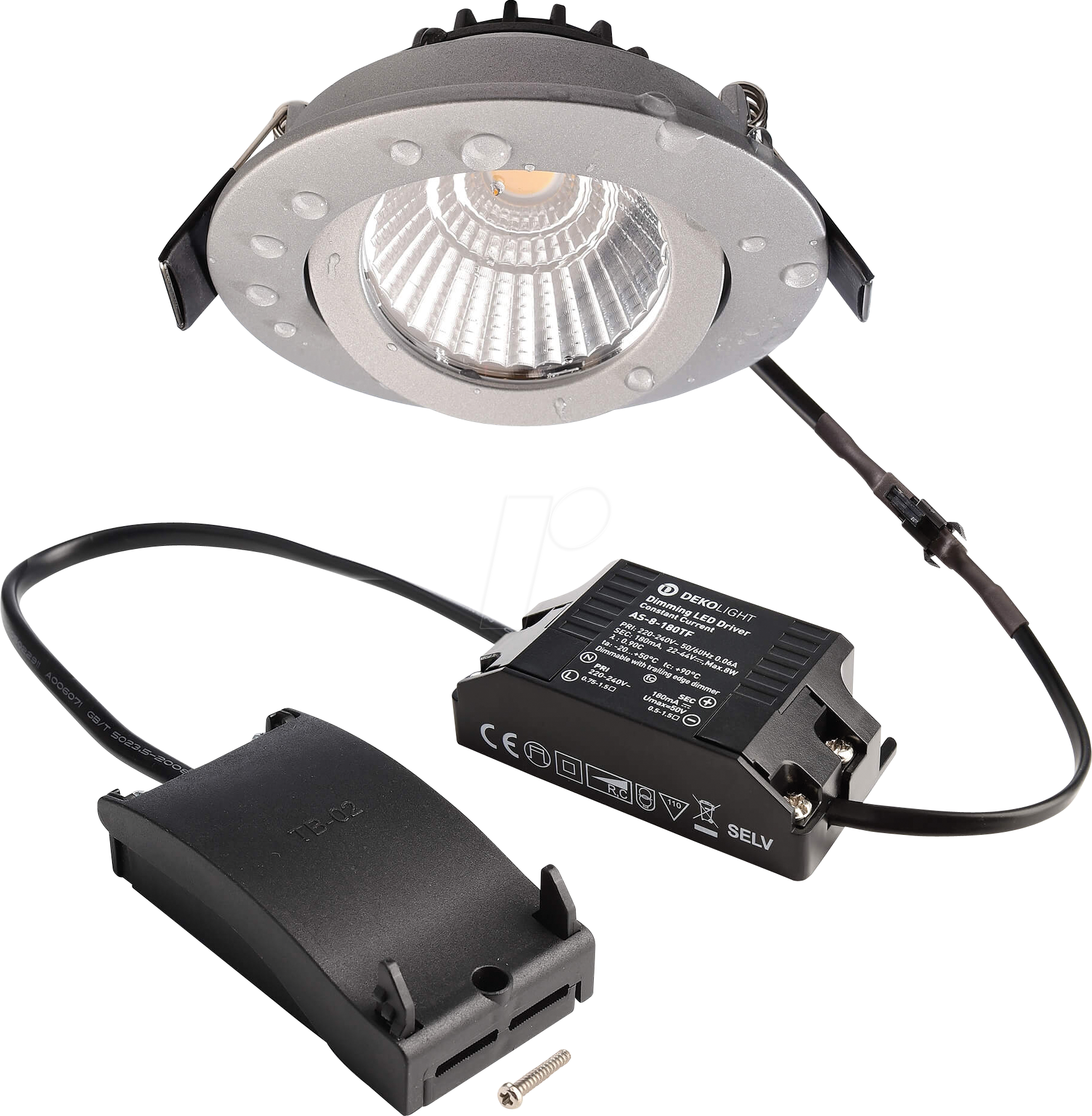 DEKO 565394 - Deckeneinbauleuchte Dione, 8,5 W, DIM, 3000 K, 800 lm, silber