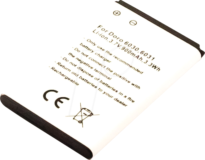 AKKU 13403 - Smartphone-Akku für Doro-Geräte, Li-Ion, 900 mAh