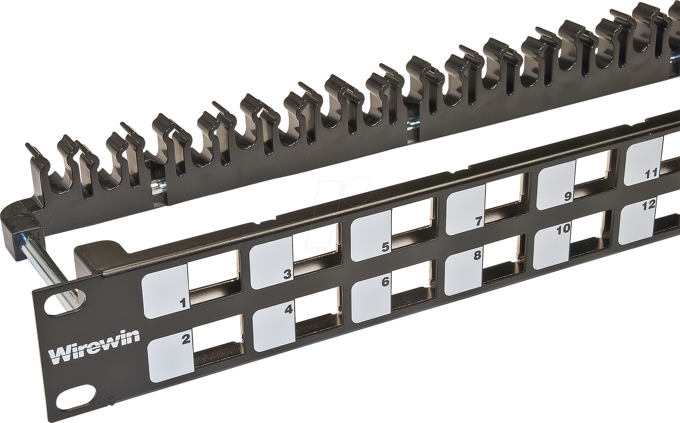 WKS PANEL 24 BL - 19'' Patchpanel für 24x Keystone Module, schwarz