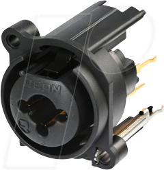 REAN RCJ6FA-V0 - XLR Einbaubuchse 3-polig kombiniert mit 6,35mm Klinkenbuchse ste