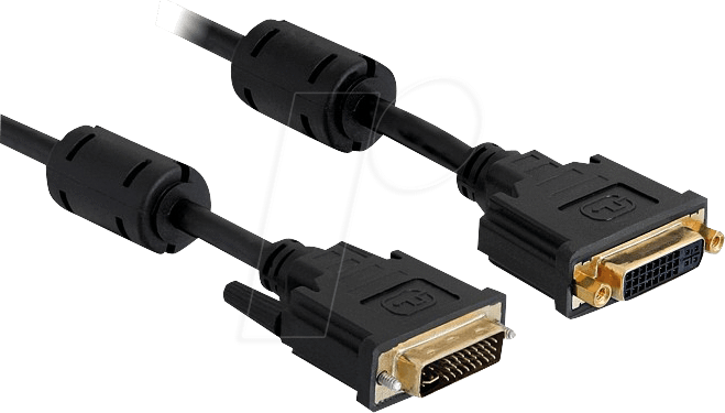 DELOCK 83108 - DVI Verlängerung DVI 24+5 Stecker auf Buchse, Dual Link, 3 m