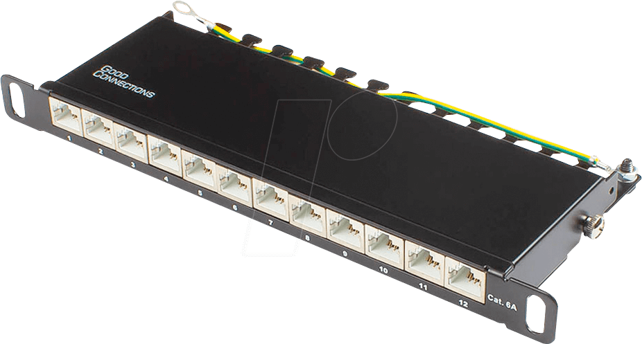 Thumbnail - GC N0133 - Patchpanel 10'', 12 Port, Cat. 6a, 0,5 HE