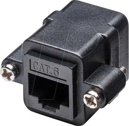 GOOBAY 81365 - RJ45 Modularkupplung/Verbinder mit Montageflansch, CAT 6