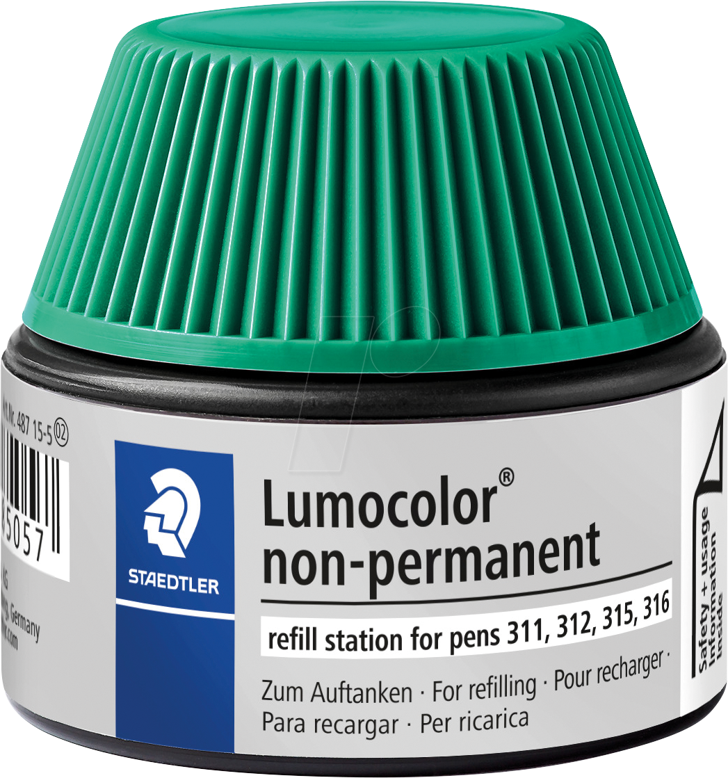 STAEDTLER 487155 - Nachfüllstation, Lumocolor non-permanent Universalstifte, grün