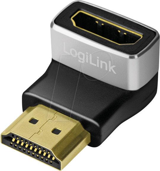 LOGILINK AH0005A - Adapter, HDMI A Stecker auf Buchse, 90°, 8K/60Hz