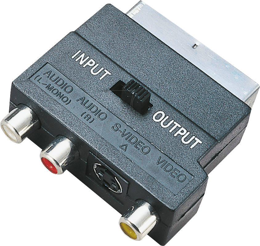 AVK 196 - Scart Stecker auf 3x Cinch Buchse, 4 pol. Mini-DIN Buchse