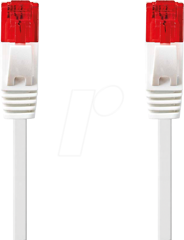 N CCGL85215WT05 - Patchkabel, Cat.6, U/UTP, flach, 0,5 m, weiß