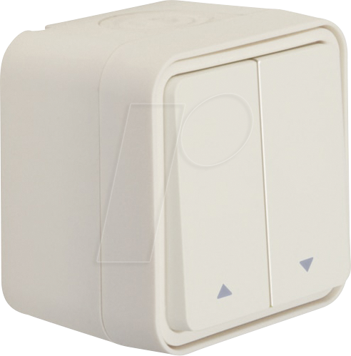 BERKER 50753532 - Jalousie-Serientaster mit Aufdruck Symbol Pfeil AP W.1, polarwei