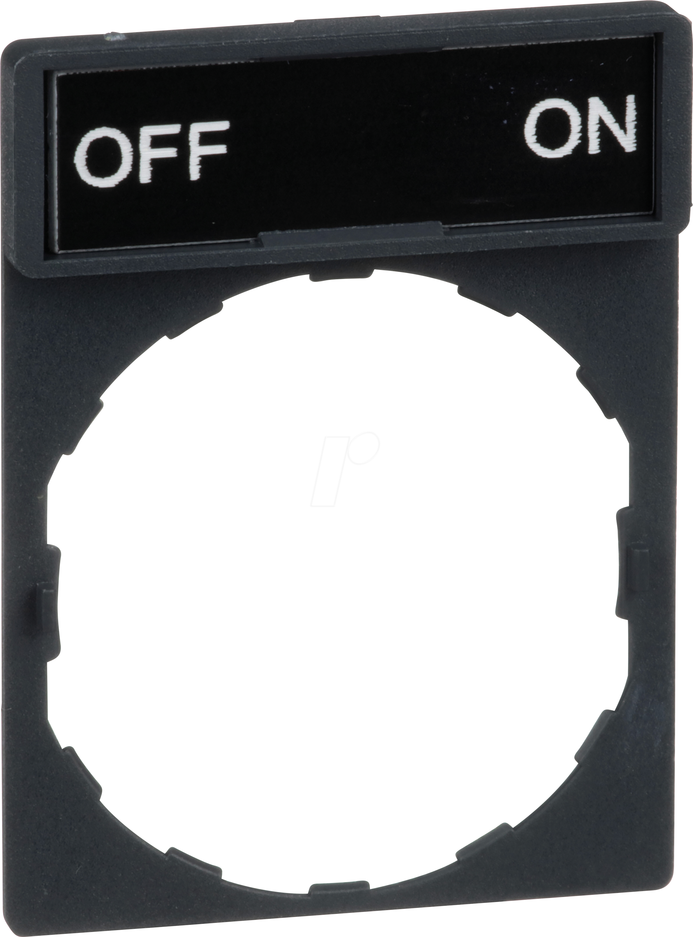 ZBY2367 - Schildträger 30x40mm, für Ø 22 Geräte, m. Schild OFF-ON