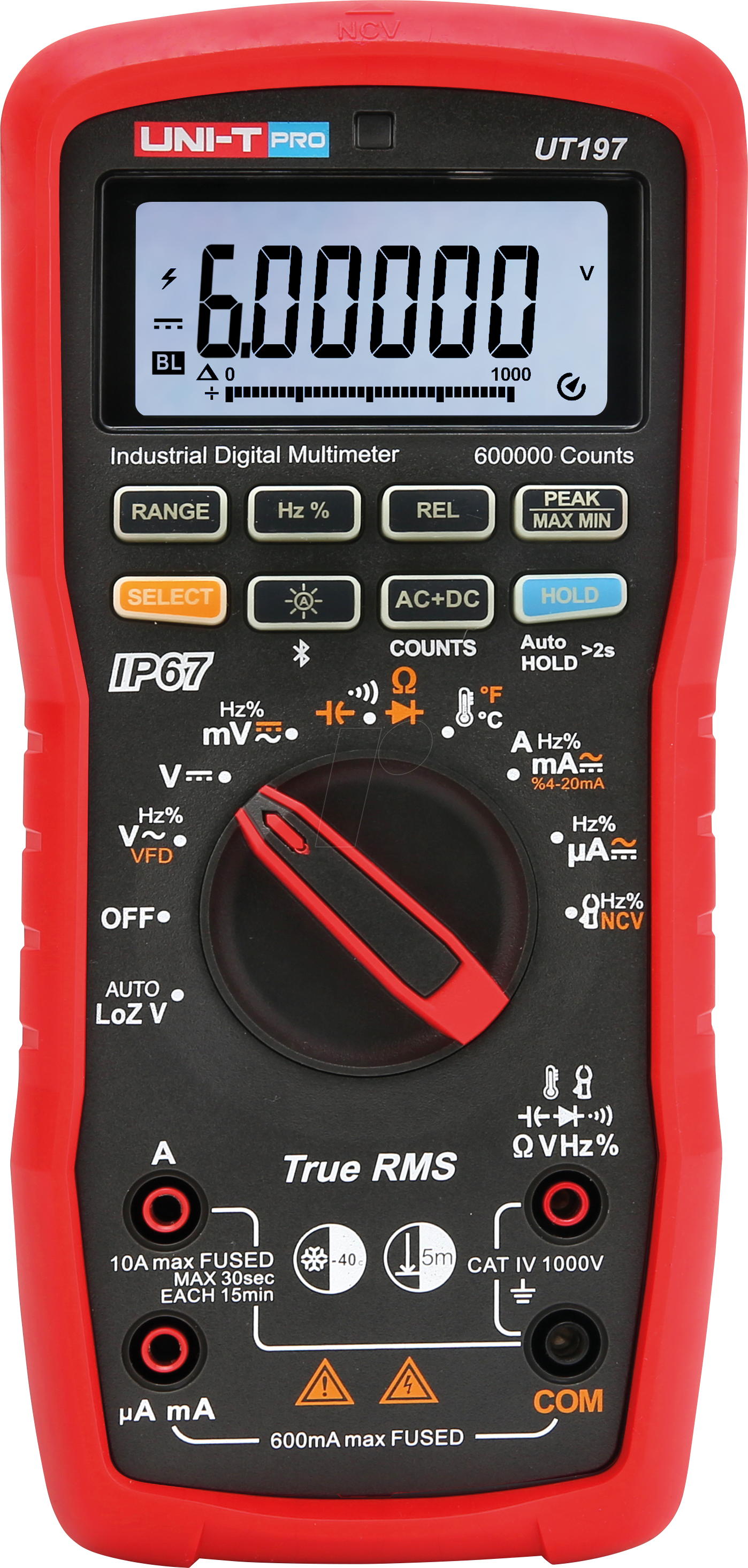 UT 197 - Multimeter, Digital, 600000 Counts, Batterie, TRMS, IP67