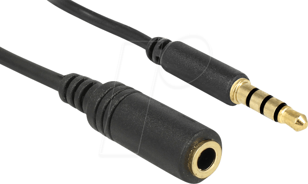 DELOCK 84667 - Audio Kabel, 3,5 mm Klinkenstecker auf Kupplung, IPhone, 2 m