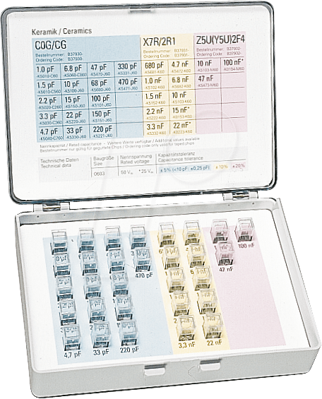 SORT 0603 C 10 - Kerko-Sortiment, 0603, 30 Werte, 10 Stk./Wert