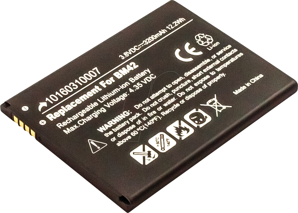 AKKU 30866 - Smartphone-Akku für Xiaomi-Geräte, Li-Ion, 3200 mAh