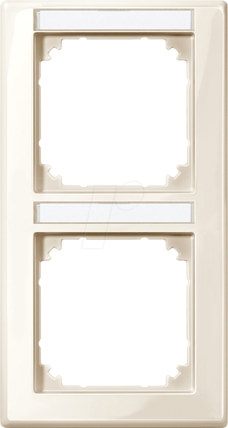 ME MS 470244 - M-SMART, Rahmen, 2-fach, weiß glänzend, mit Beschriftungsträger