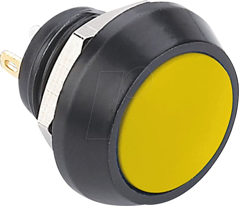 VS GQ12B-10JYA - Drucktaster, Ø 17,5/12 mm, 2A-36 VDC, gelb