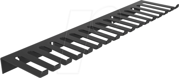 DELOCK 66728 - Kabelrechen, mit 16 Aussparungen, 325 x 90 mm, schwarz