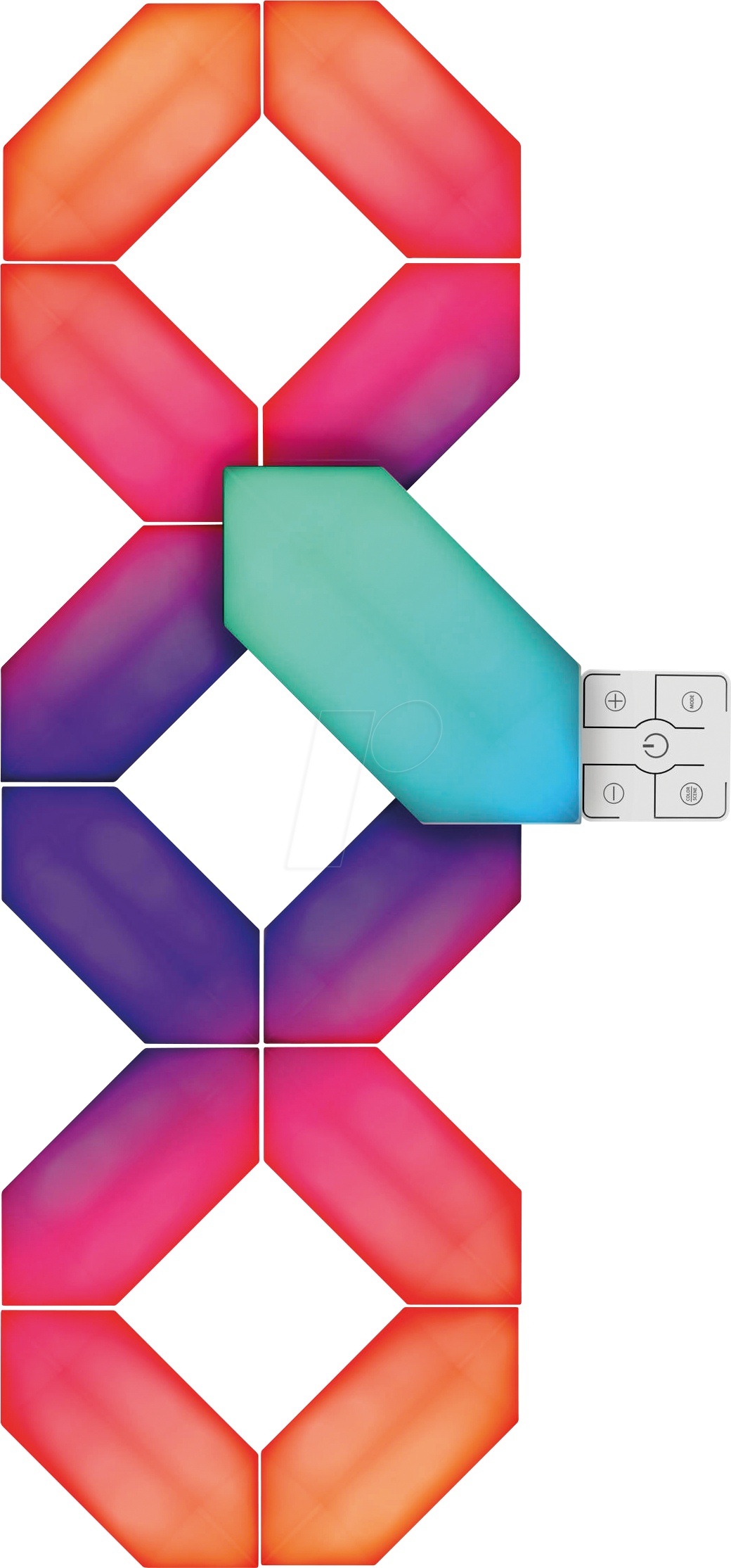 MLI 21000131 - Smart Light, Leuchte, Magic Panel Hexagon, RGBW, 12er-Set