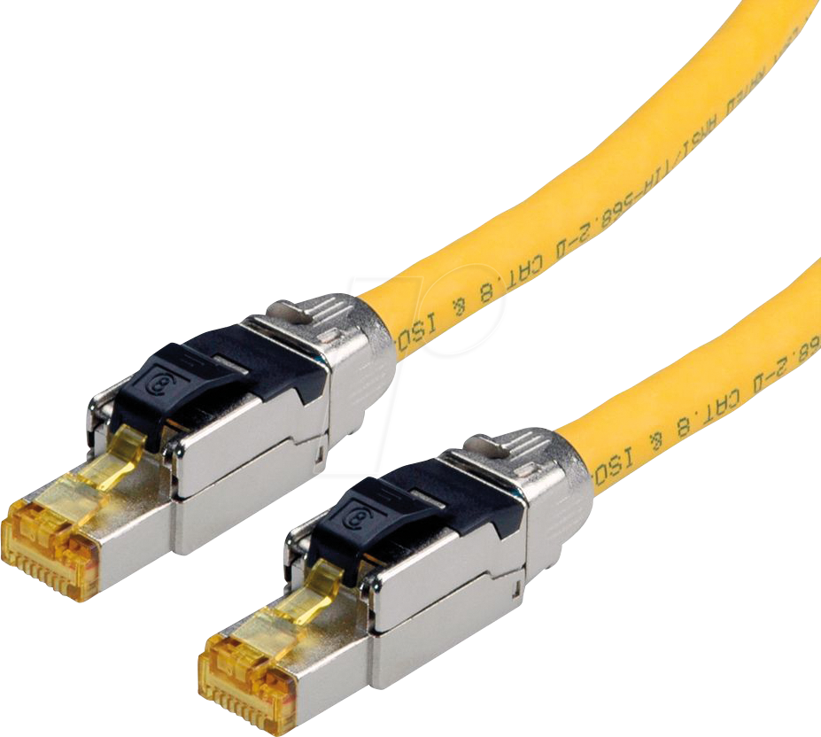 ROLINE 21151853 - Patchkabel, Cat.8, S/FTP (PiMF), Massivdraht, gelb, 3 m