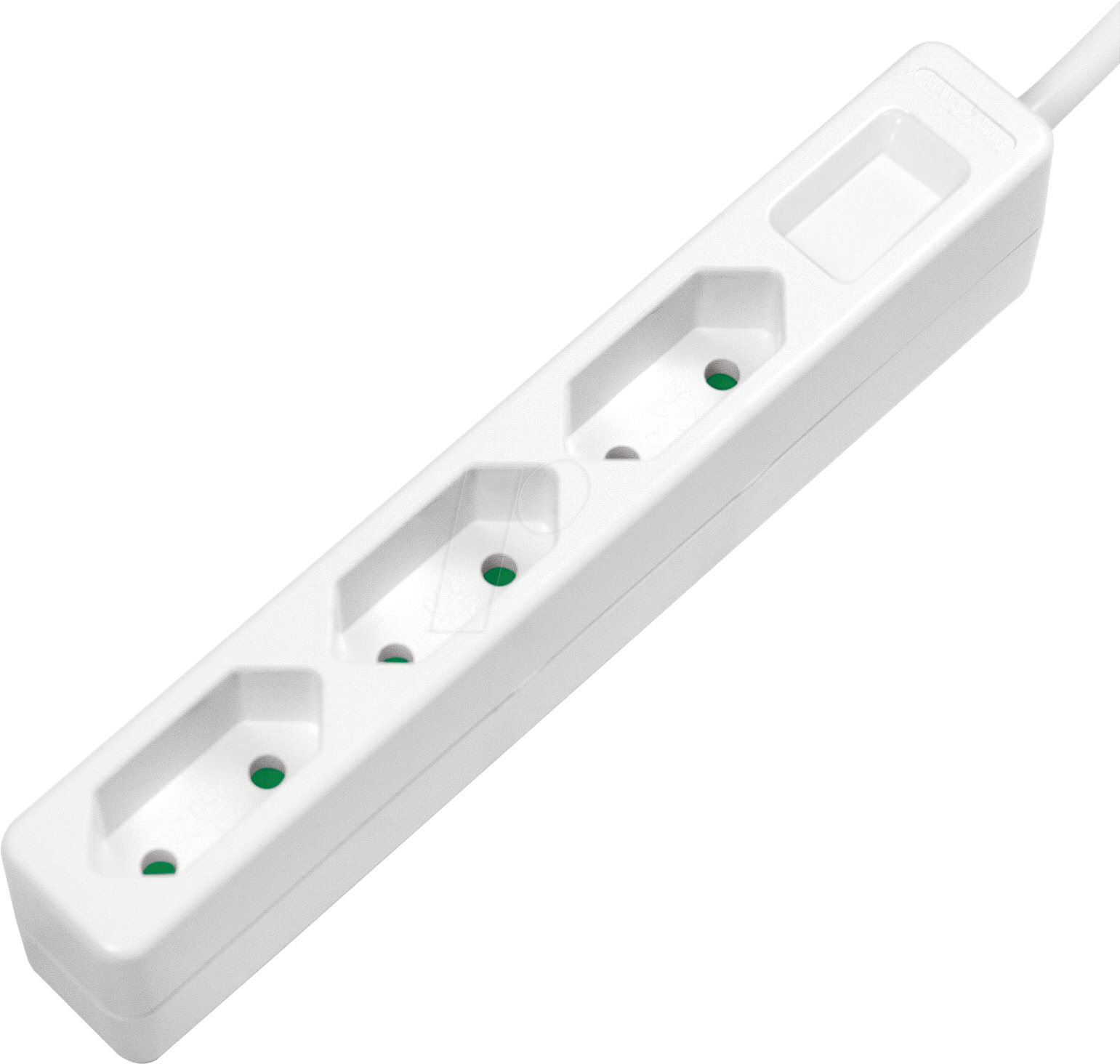 LOGILINK LPS229 - Steckdosenleiste, 3-fach EURO, schmal, 1,5 m, weiß