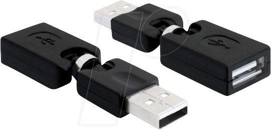 DELOCK 65260 - Rotationsadapter USB 2.0 A Stecker auf A Buchse