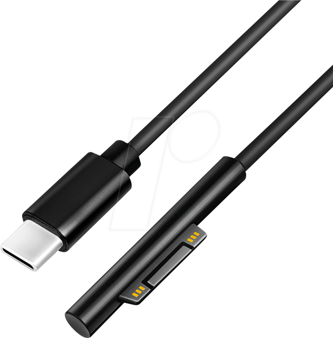 LOGILINK PA0342 - Sync- & Ladekabel, USB-C zu Surface Stecker, 1,8 m